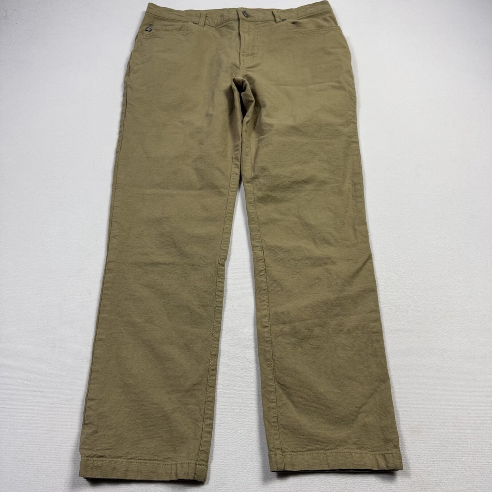 Free Fly Mens Chino Pants Straight Leg Cotton Viscose Bamboo Spandex Khaki 32x28